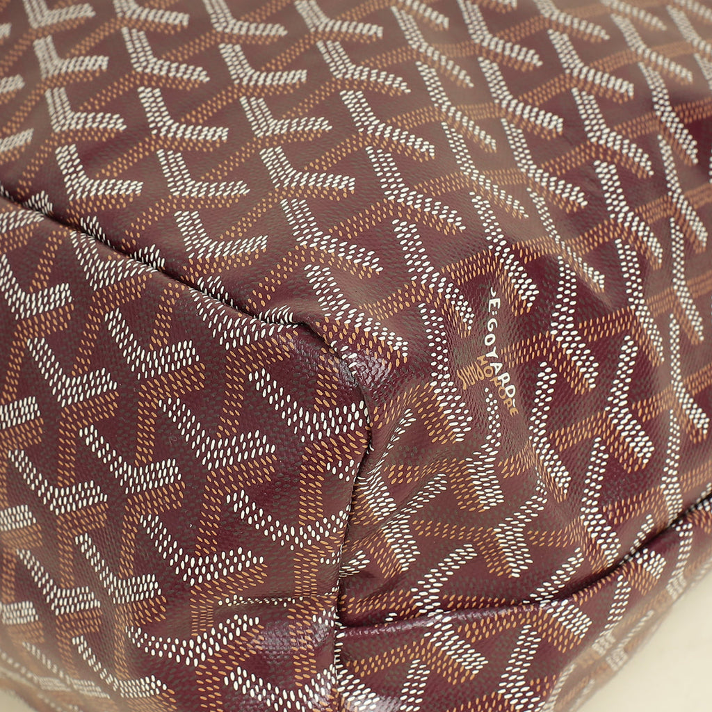 Goyard Burgundy Goyardine Boheme Hobo Bag