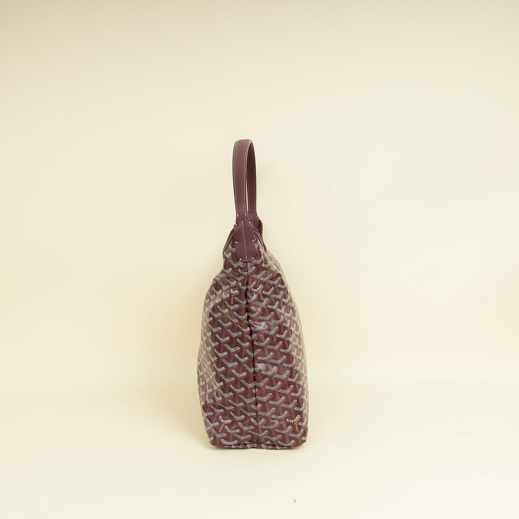 Goyard Burgundy Goyardine Boheme Hobo Bag