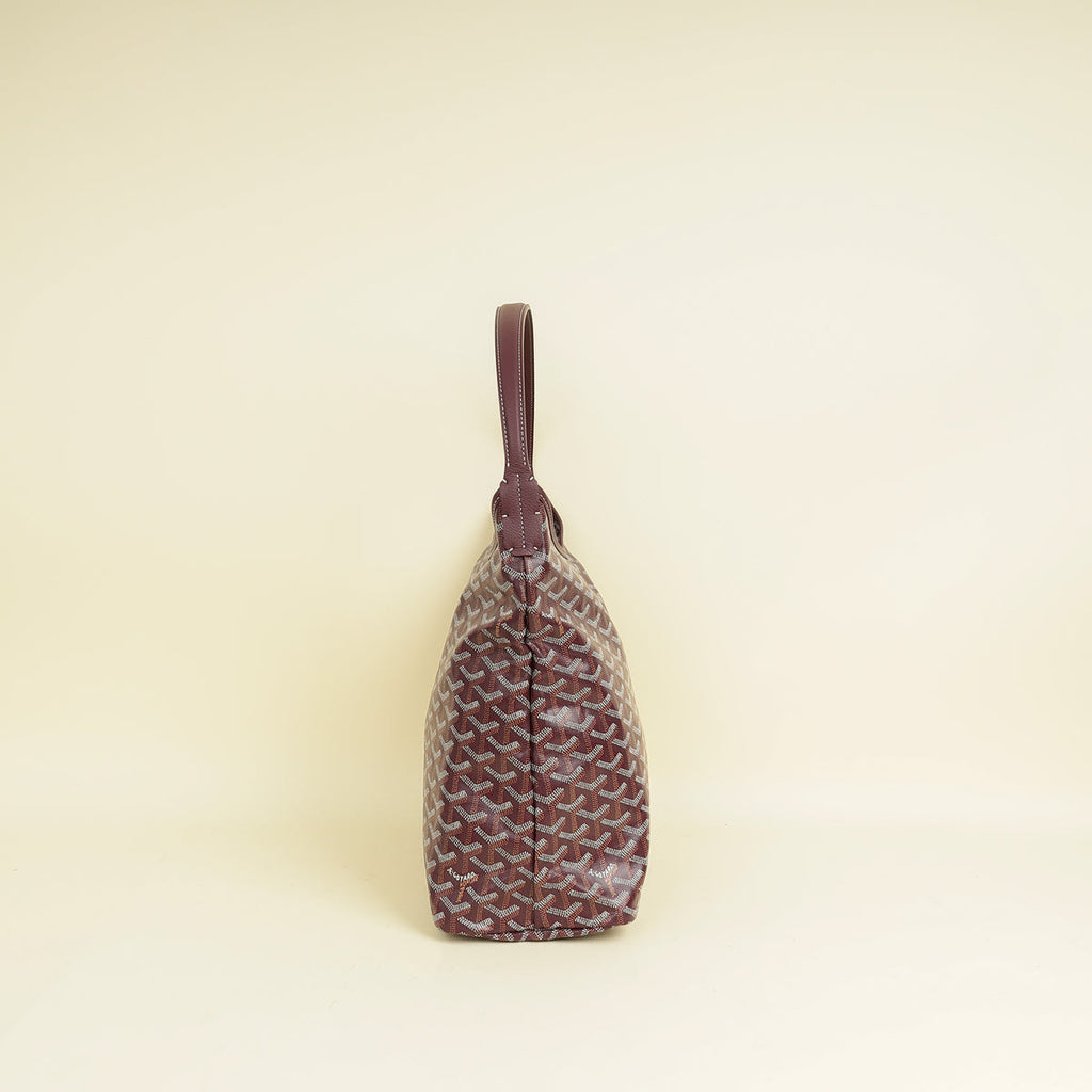 Goyard Burgundy Goyardine Boheme Hobo Bag