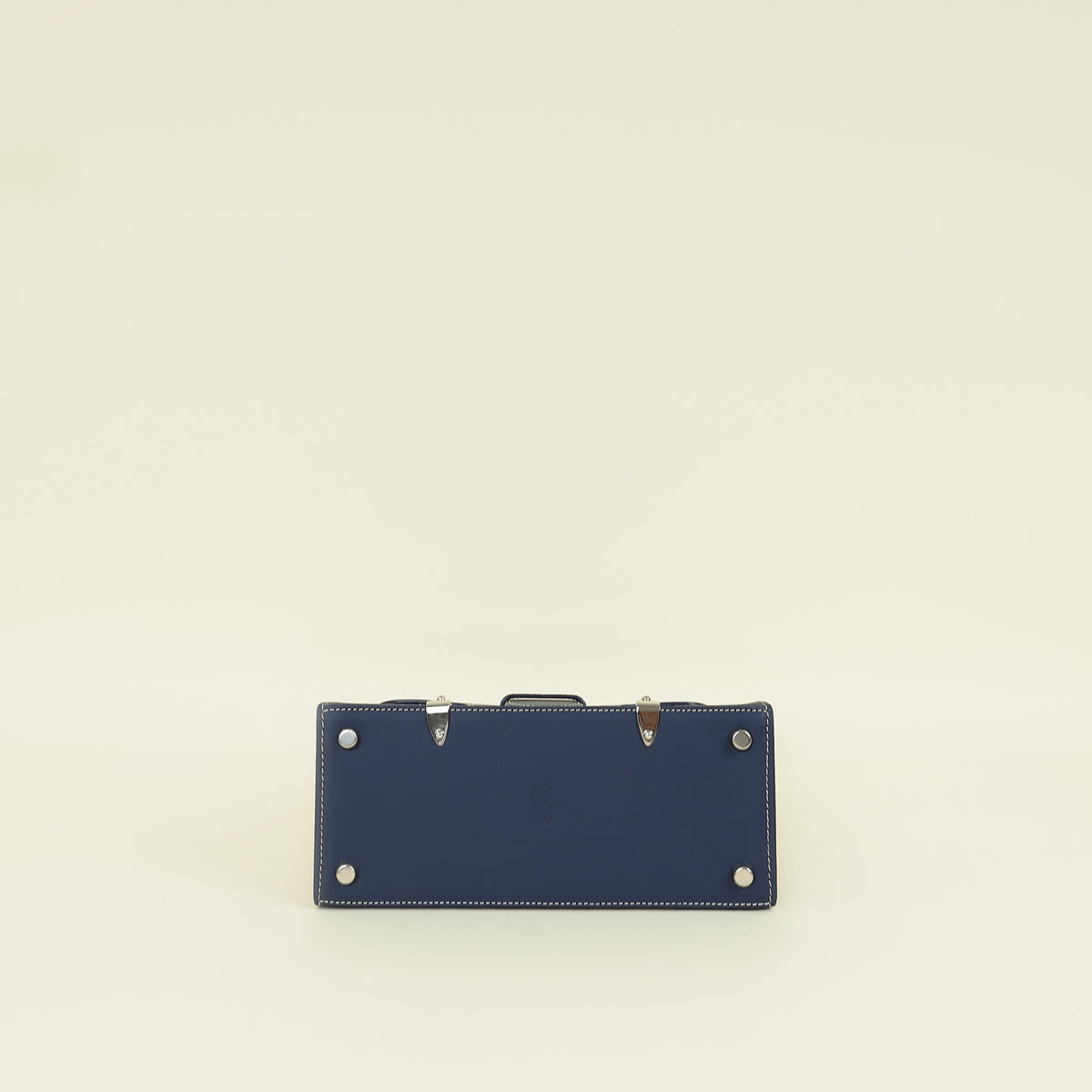 Goyard Navy Blue Goyardine Saigon Structure Mini Bag
