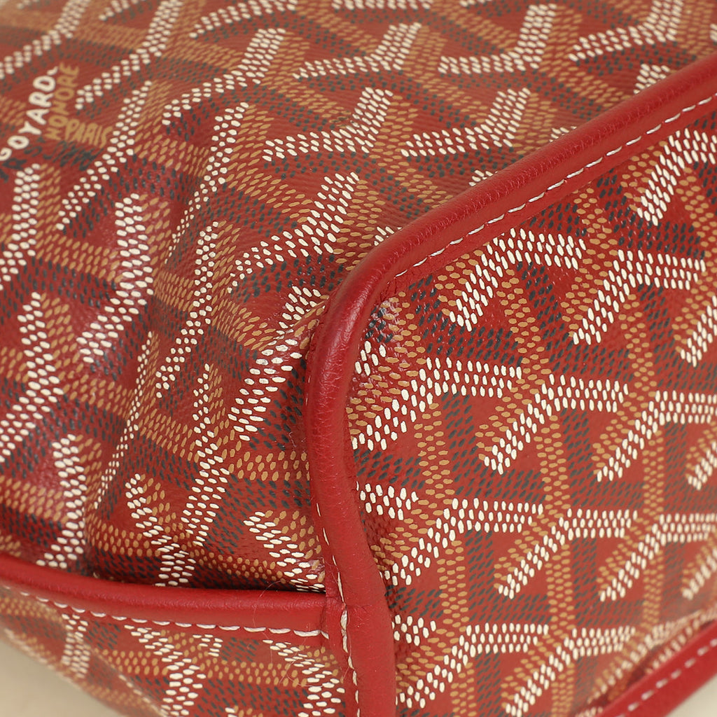 Goyard Red Reversible Anjou Mini Bag W/ Magnetic Charm