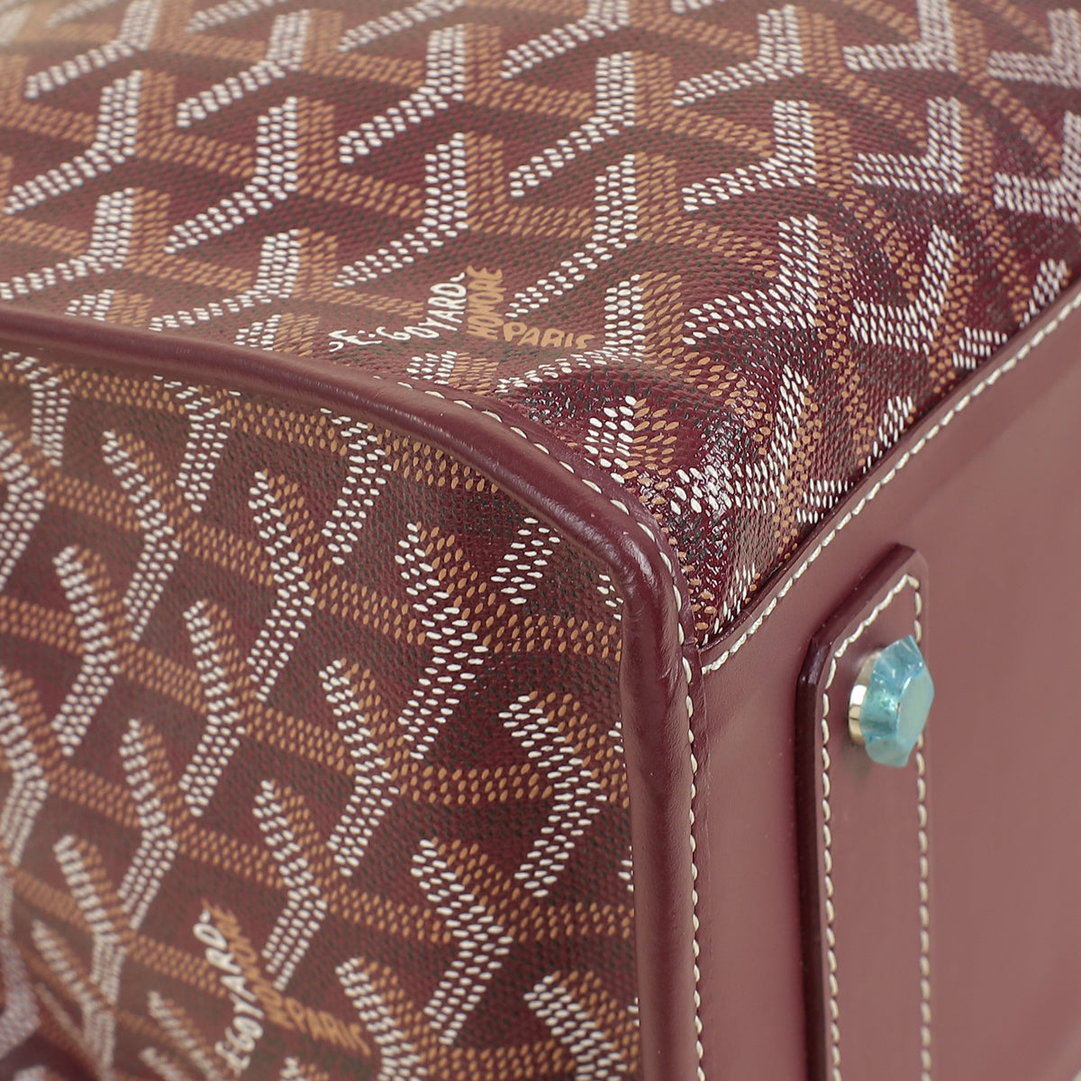Goyard Burgundy Goyardine Marquises Tote Bag