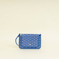 Goyard Blue Goyardine Plumet Pouch-Wallet