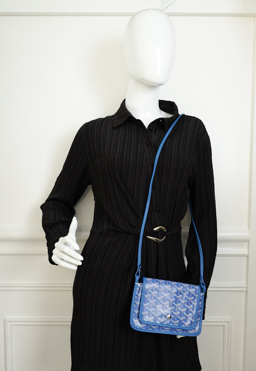 Goyard Blue Goyardine Plumet Pouch-Wallet