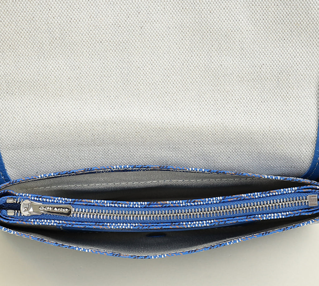 Goyard Blue Goyardine Plumet Pouch-Wallet
