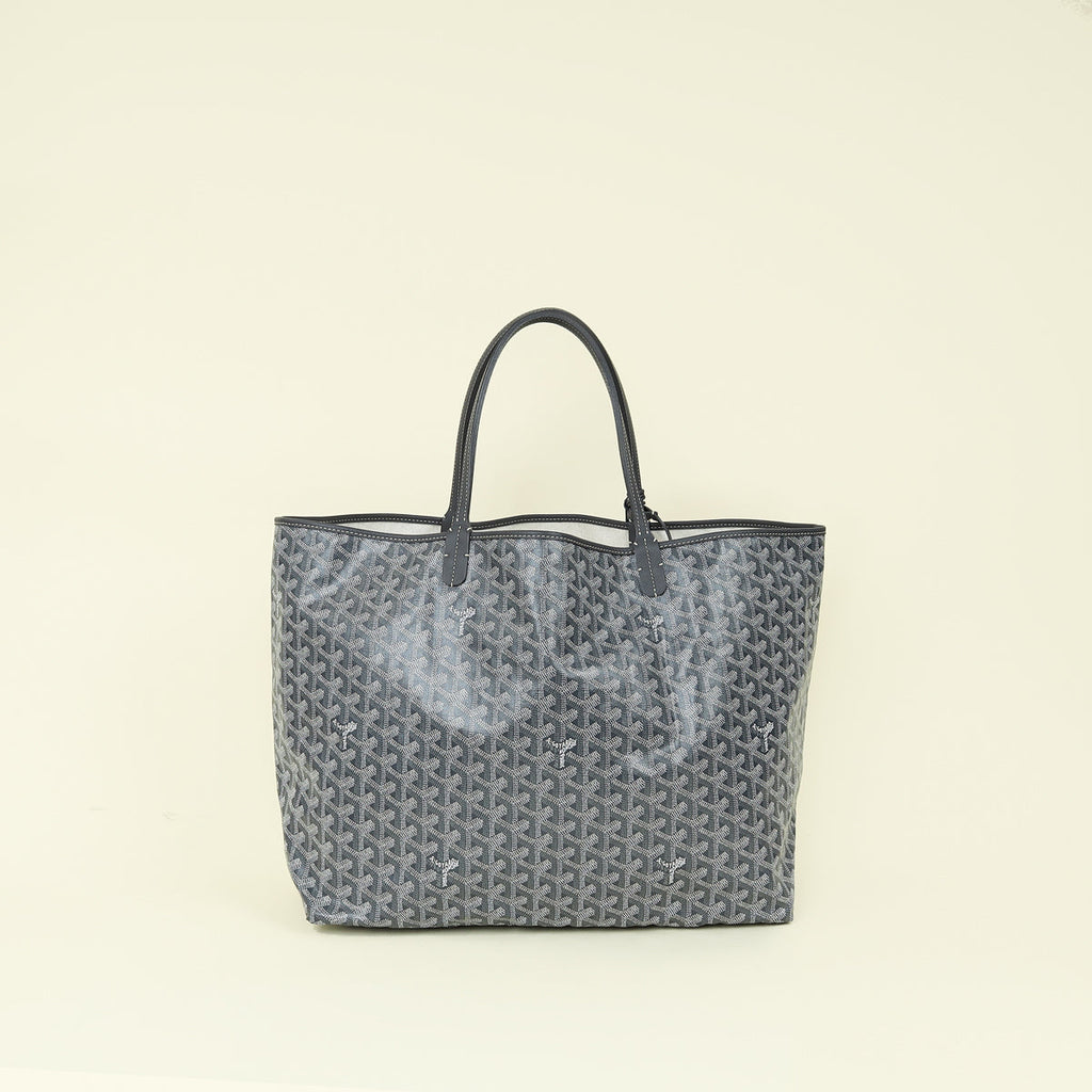 Goyard Grey Goyardine Saint Louis GM Bag W/ Clip