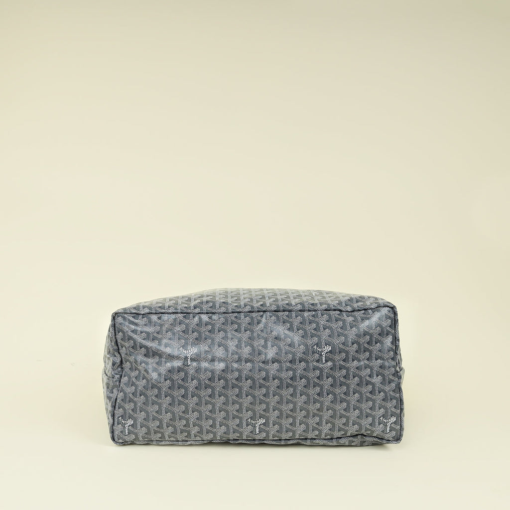Goyard Grey Goyardine Saint Louis GM Bag W/ Clip