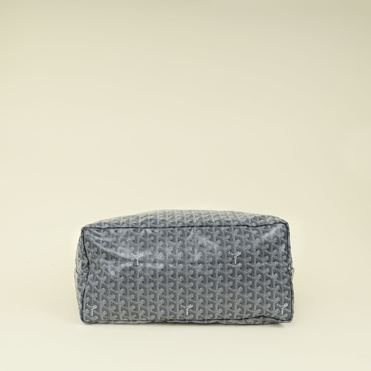 Goyard Grey Goyardine Saint Louis GM Bag W/ Clip