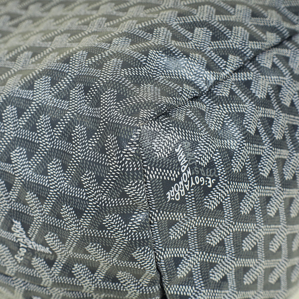 Goyard Grey Goyardine Saint Louis GM Bag W/ Clip