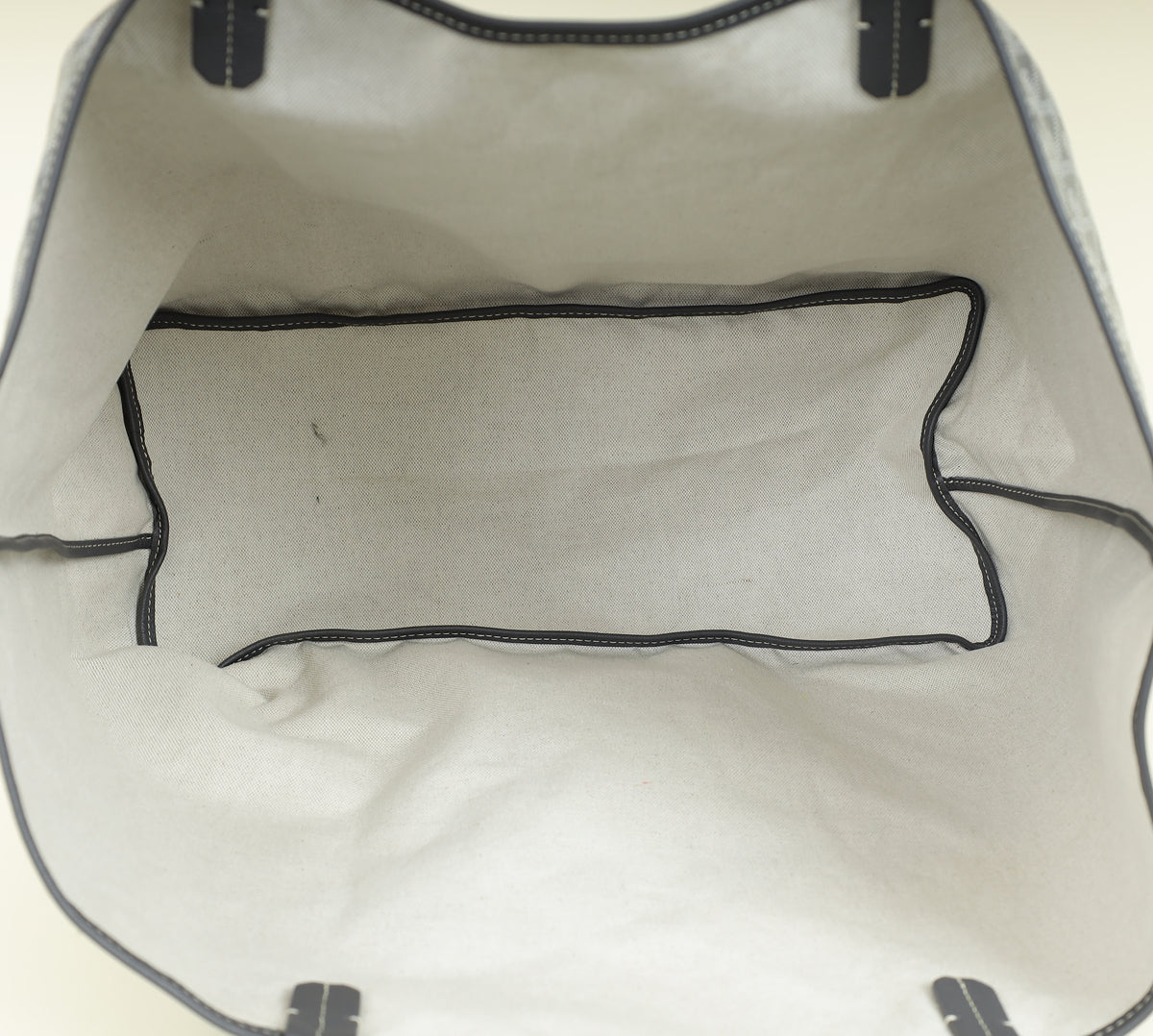 Goyard Grey Goyardine Saint Louis GM Bag W/ Clip