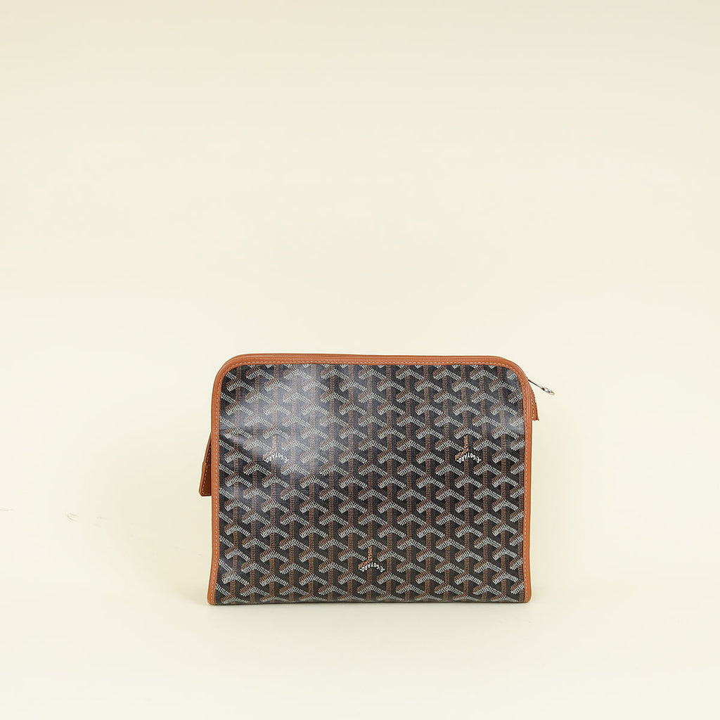 Goyard Brown Goyardine Jouvence GM Pouch