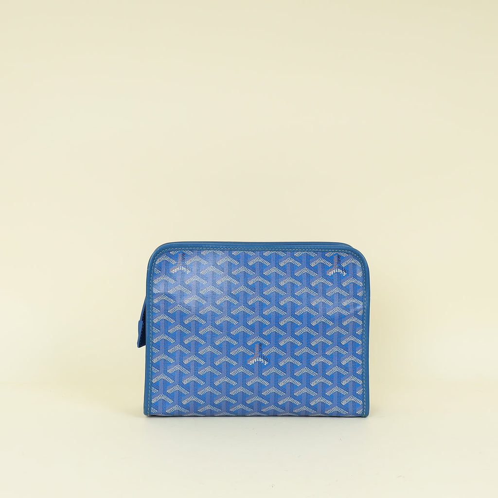 Goyard Blue Goyardine Jouvence MM Pouch