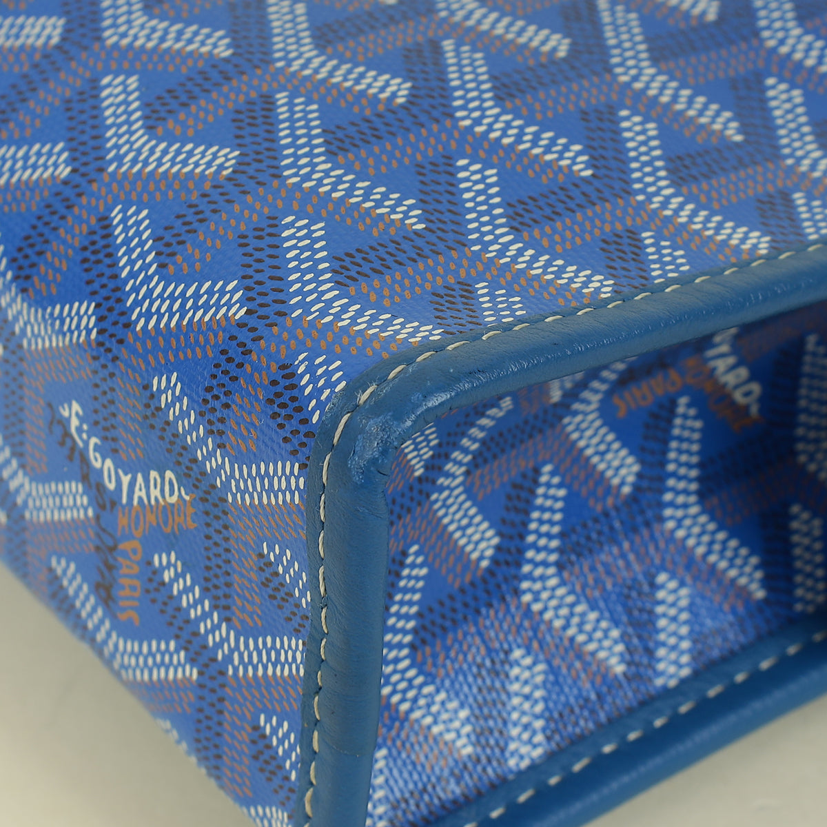 Goyard Blue Goyardine Jouvence MM Pouch