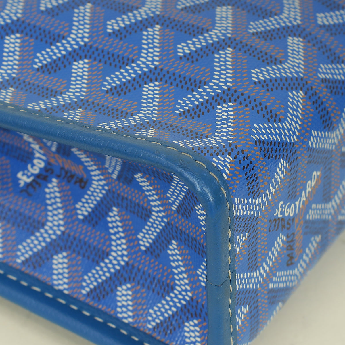 Goyard Blue Goyardine Jouvence MM Pouch