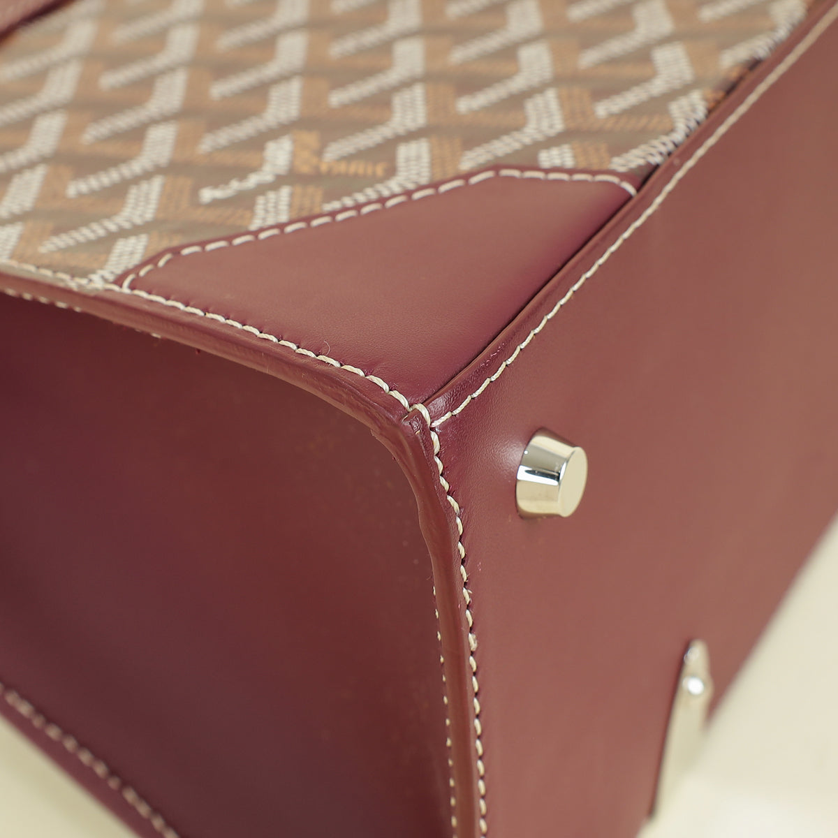 Goyard Burgundy Goyardine Saigon PM Bag