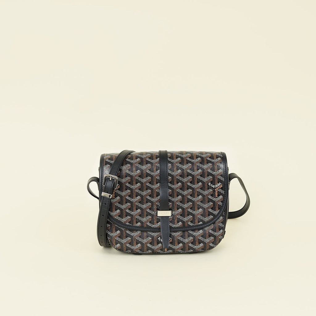 Goyard Black Goyardine Belvedere PM Messenger Bag