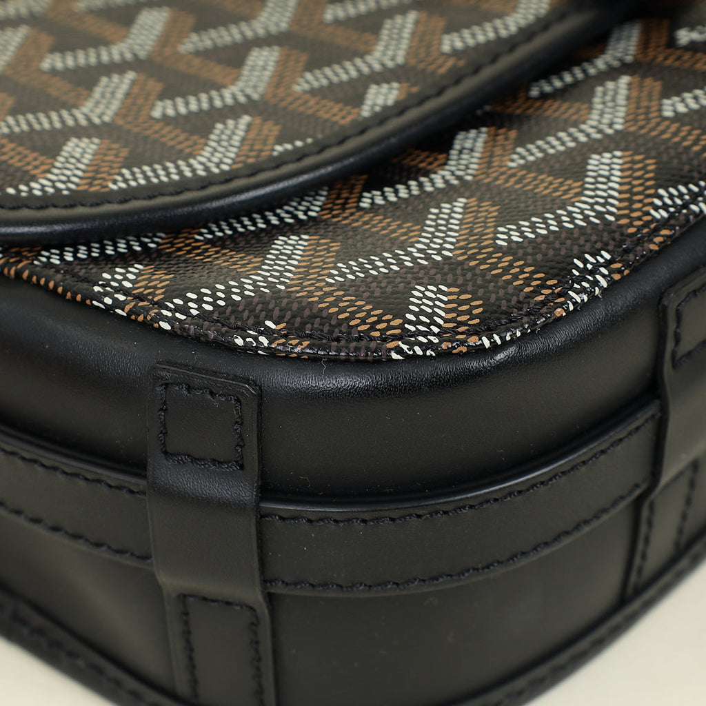 Goyard Black Goyardine Belvedere PM Messenger Bag