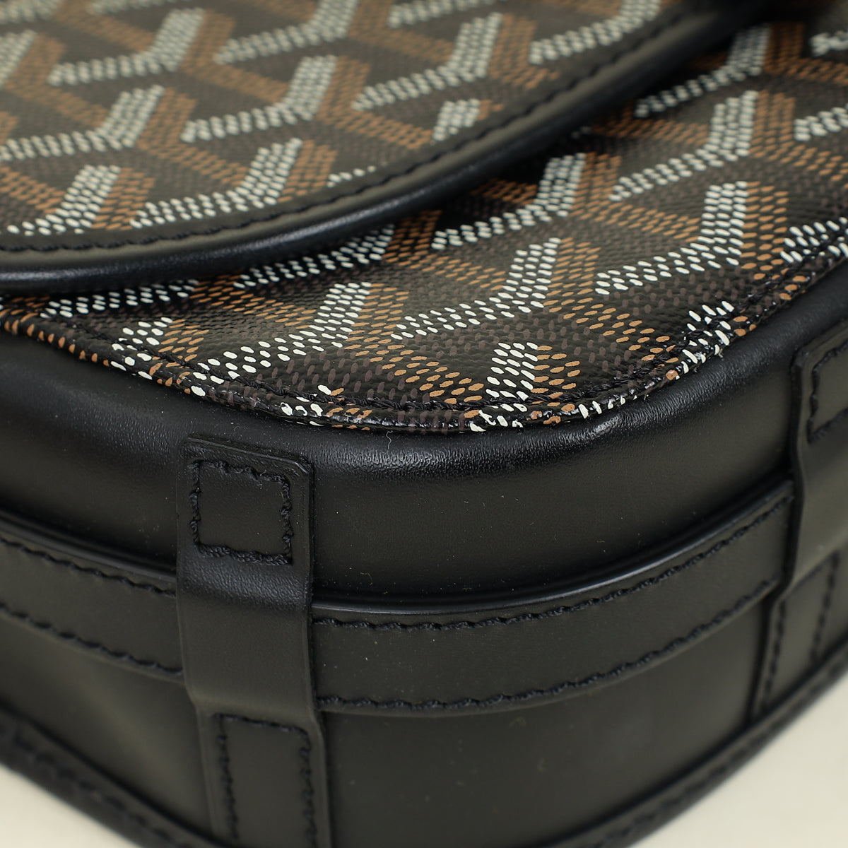 Goyard Black Goyardine Belvedere PM Messenger Bag