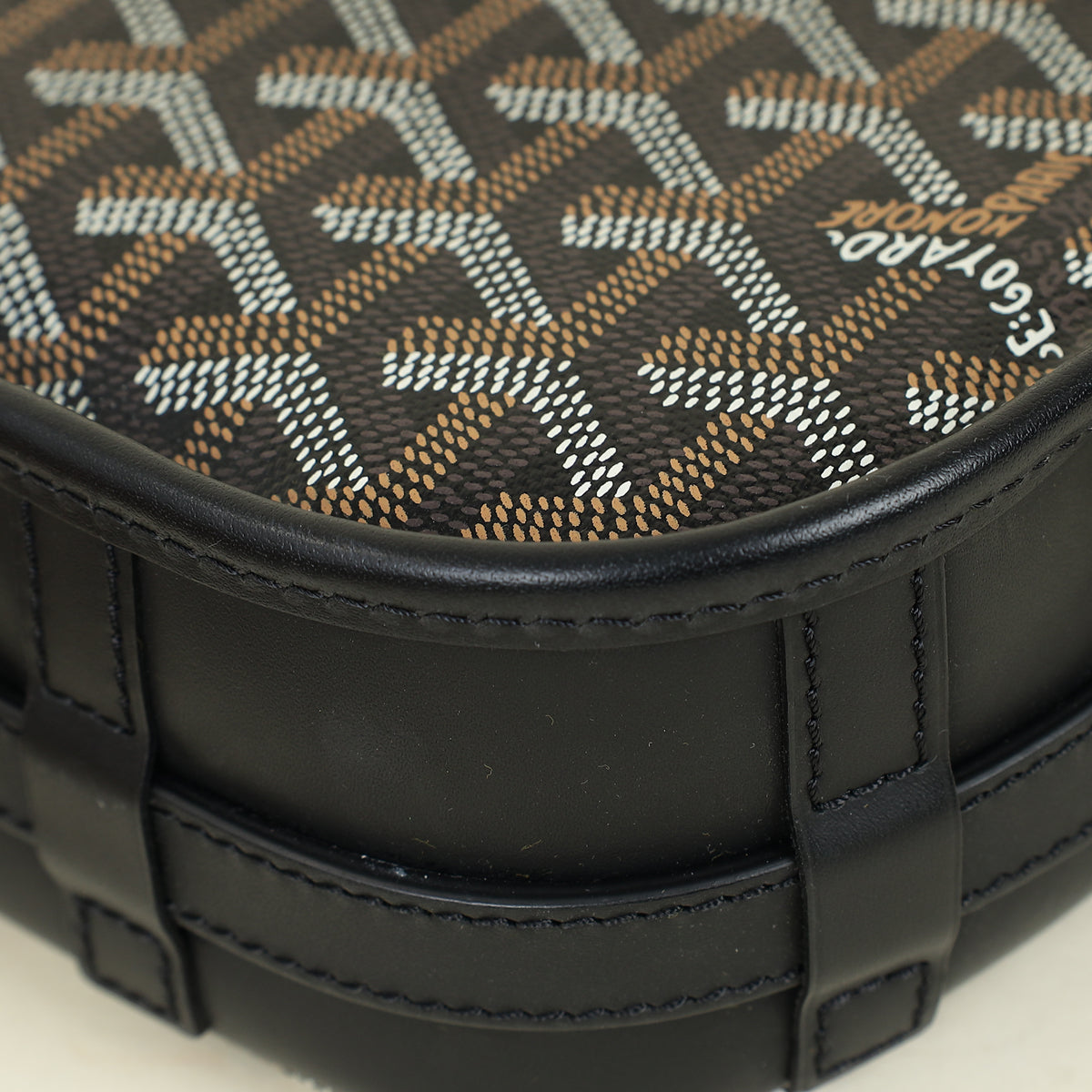 Goyard Black Goyardine Belvedere PM Messenger Bag