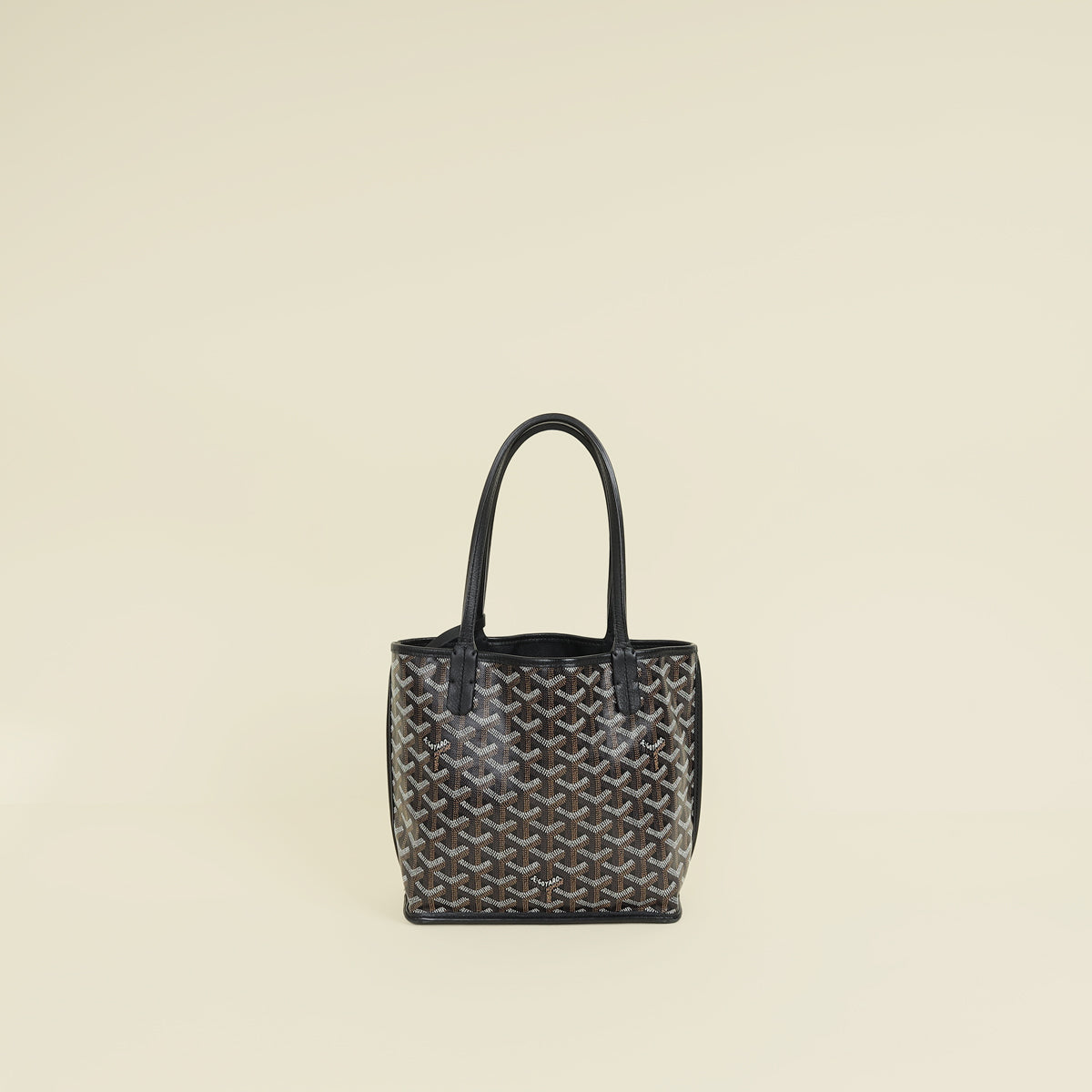 Goyard Black Goyardine Mini Anjou Reversible Bag