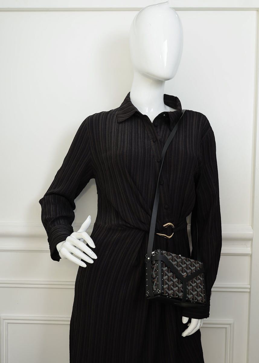 Goyard Black Goyardine Minaudiere Trunk Bag