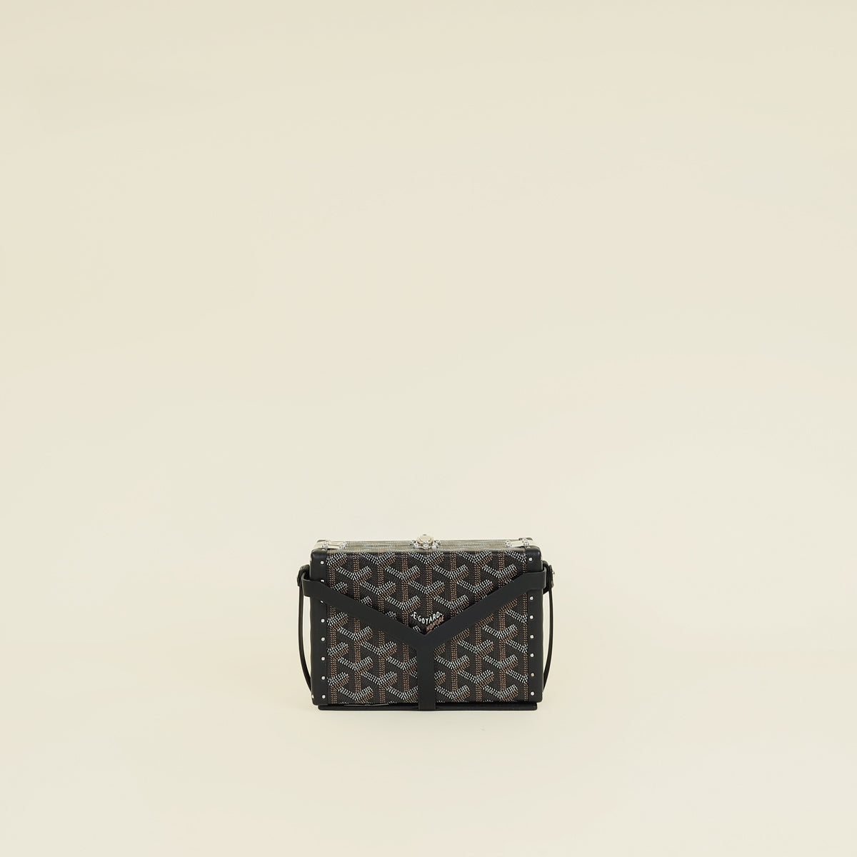 Goyard Black Goyardine Minaudiere Trunk Bag