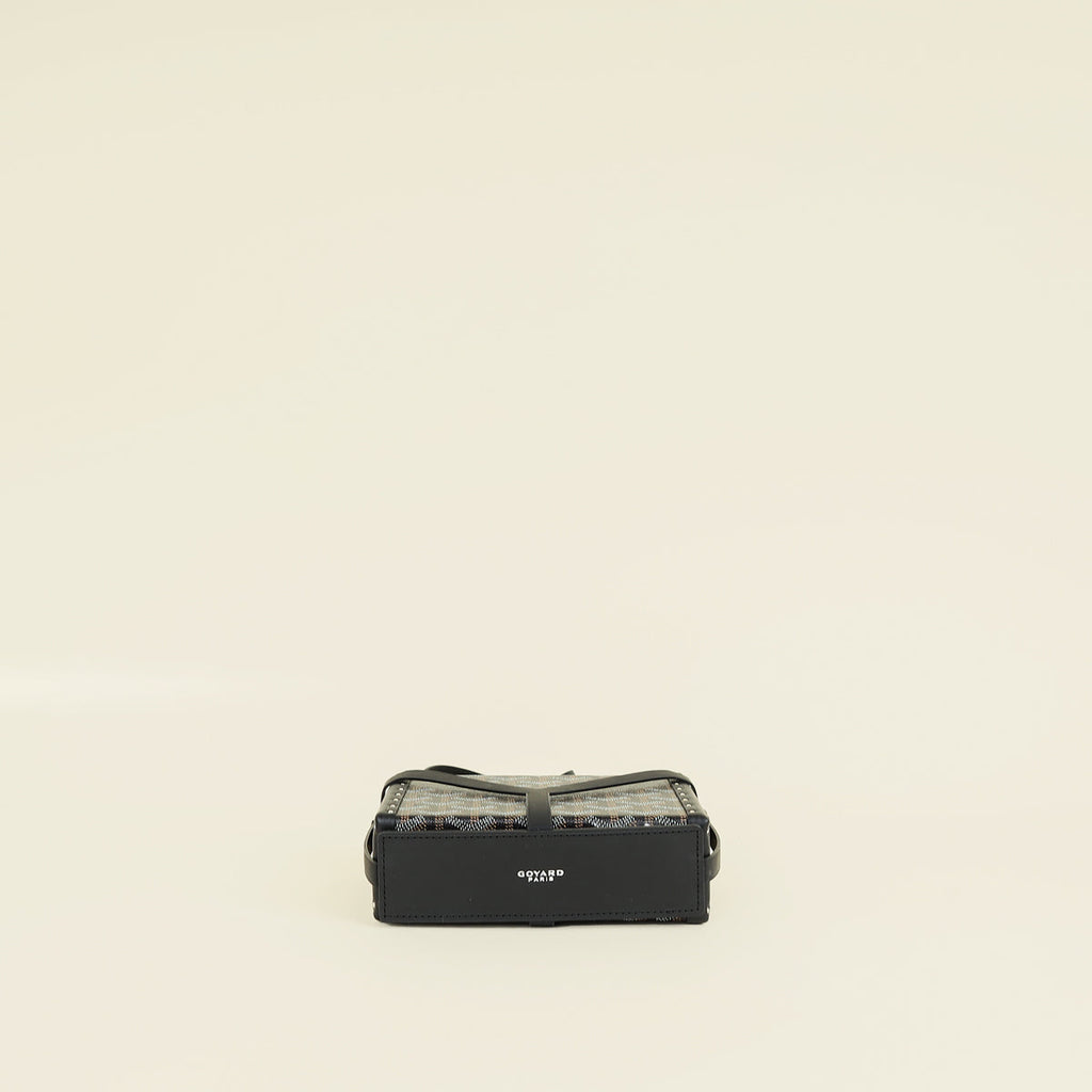 Goyard Black Goyardine Minaudiere Trunk Bag