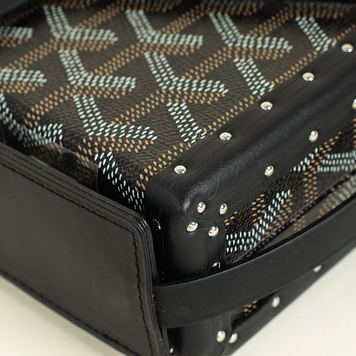 Goyard Black Goyardine Minaudiere Trunk Bag