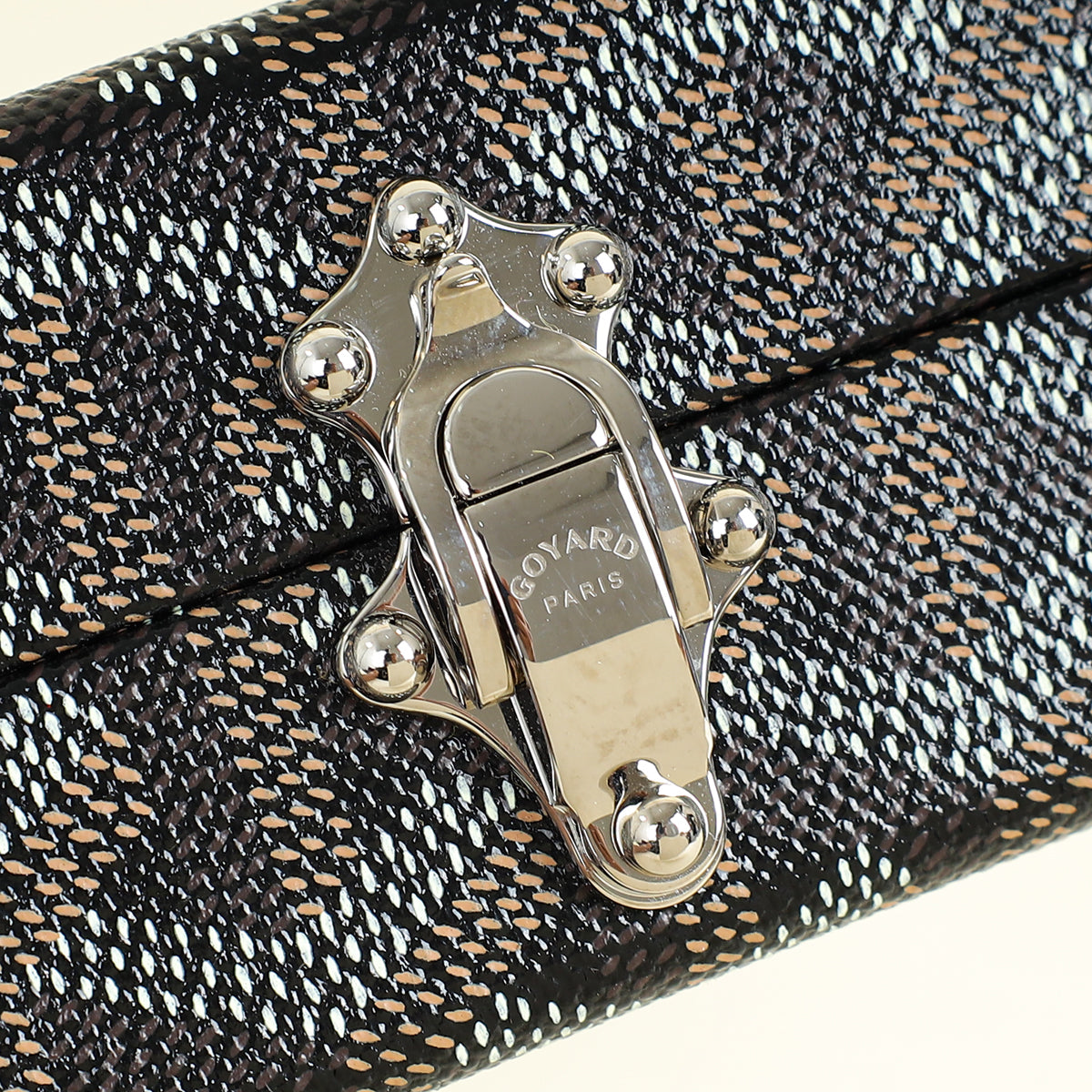 Goyard Black Goyardine Minaudiere Trunk Bag