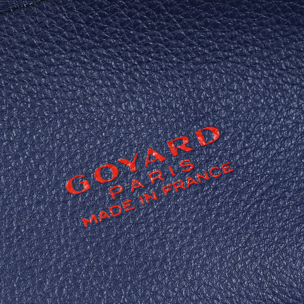 Goyard Navy Blue Goyardine Anjou GM Reversible Bag