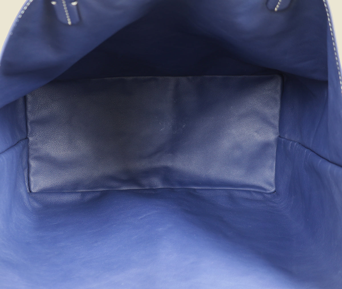 Goyard Navy Blue Goyardine Anjou GM Reversible Bag