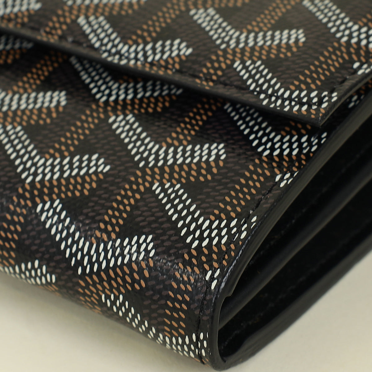 Goyard Black Goyardine Varenne Continental Wallet W/ Strap