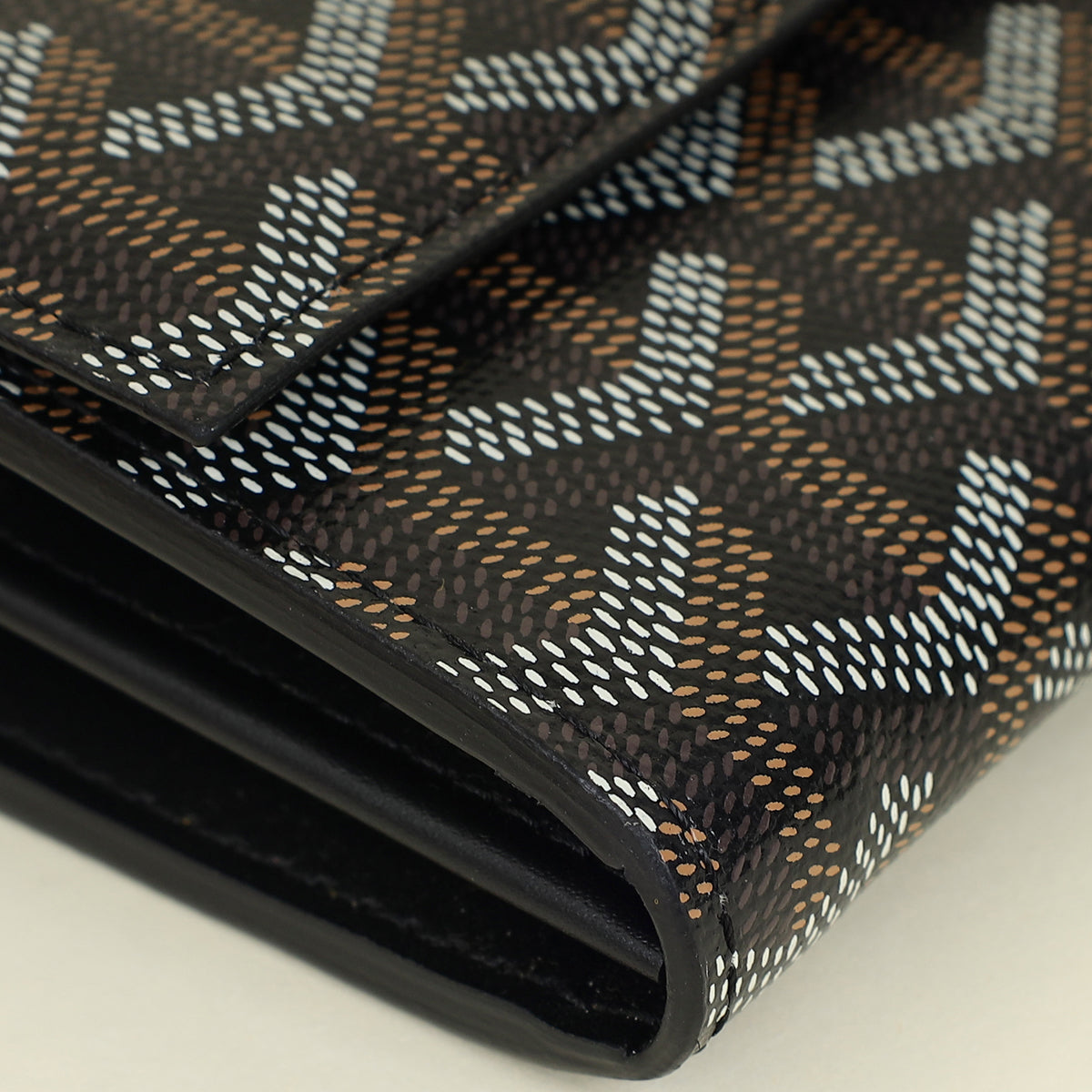 Goyard Black Goyardine Varenne Continental Wallet W/ Strap