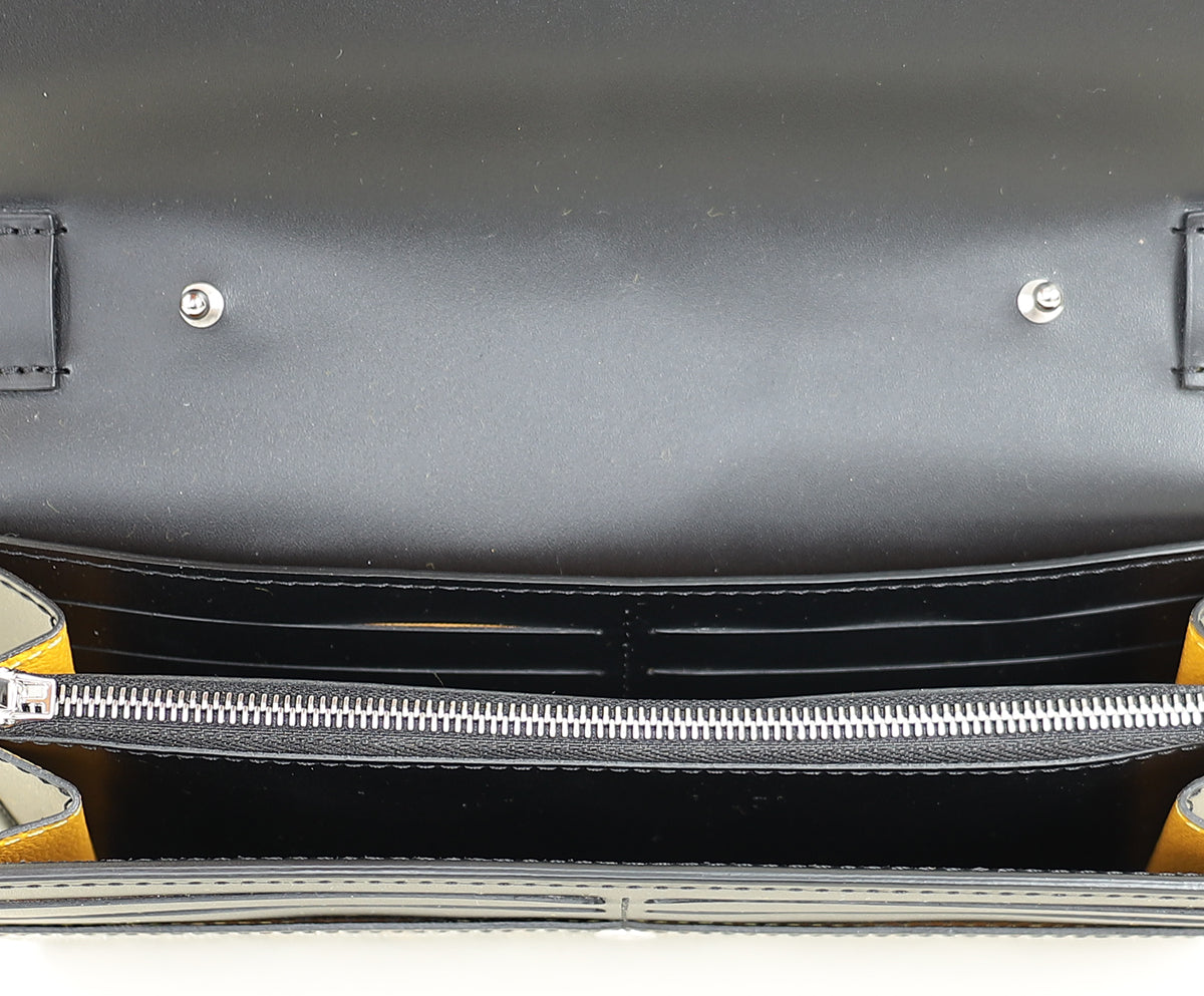 Goyard Black Goyardine Varenne Continental Wallet W/ Strap