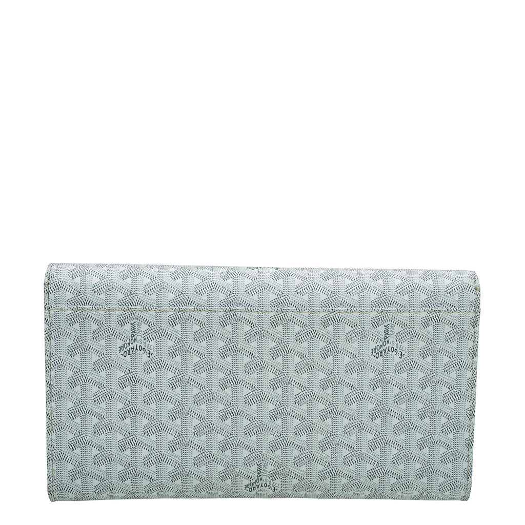 Goyard White Goyardine Monte Carlo Clutch