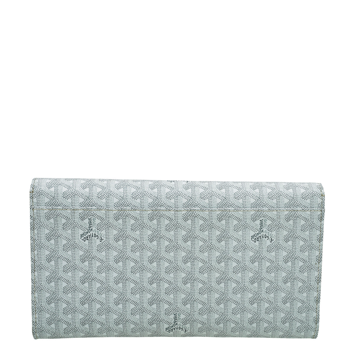 Goyard White Goyardine Monte Carlo Clutch