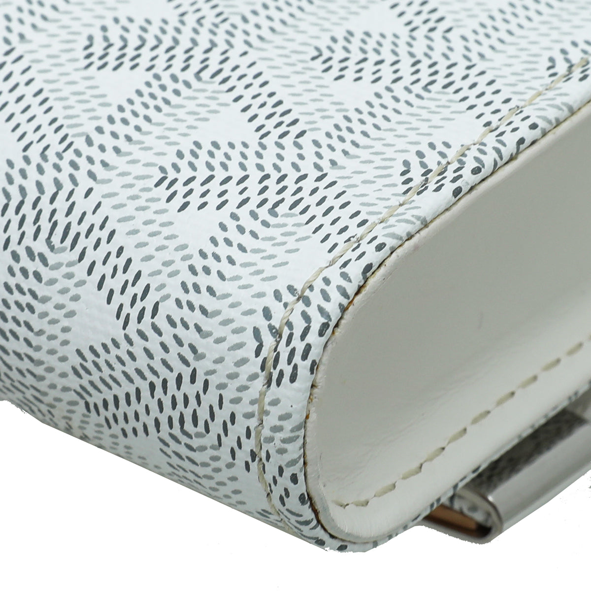 Goyard White Goyardine Monte Carlo Clutch