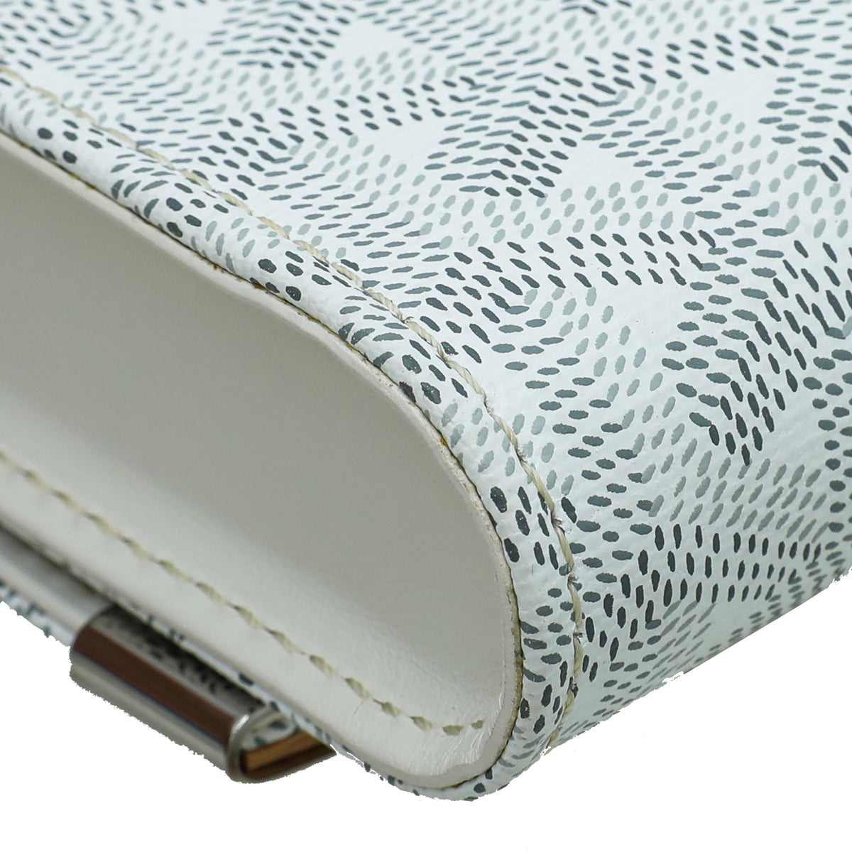 Goyard White Goyardine Monte Carlo Clutch