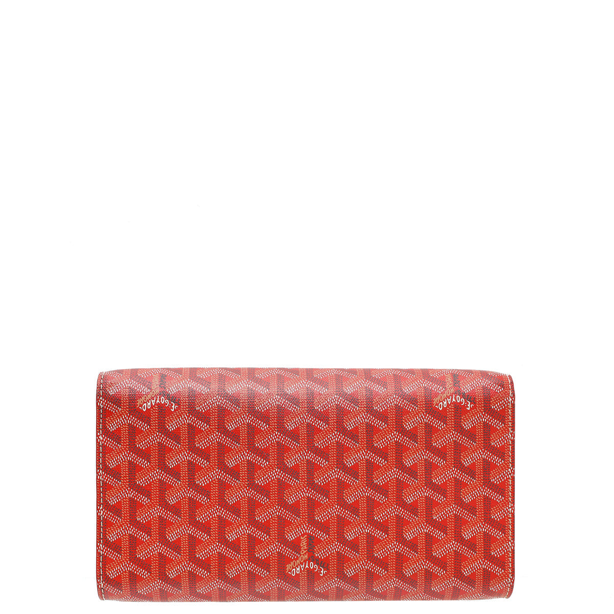 Goyard Red Goyardine Monte Carlo Bois Clutch With Strap