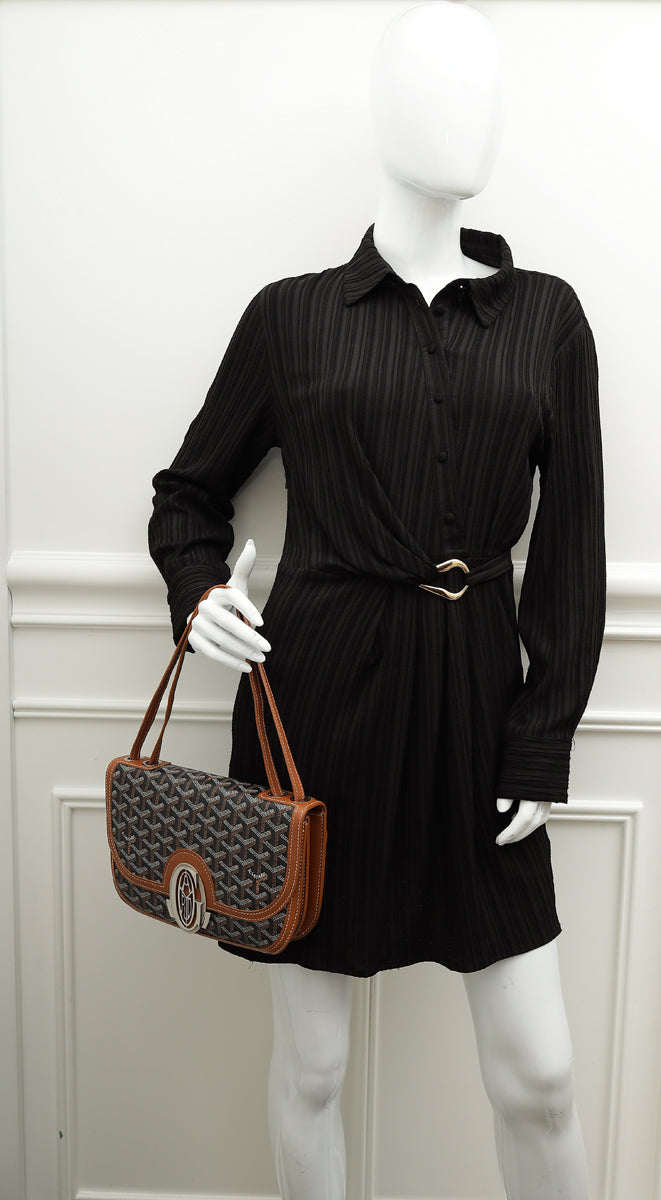 Goyard Bicolor Goyardine 233 PM Flap Bag