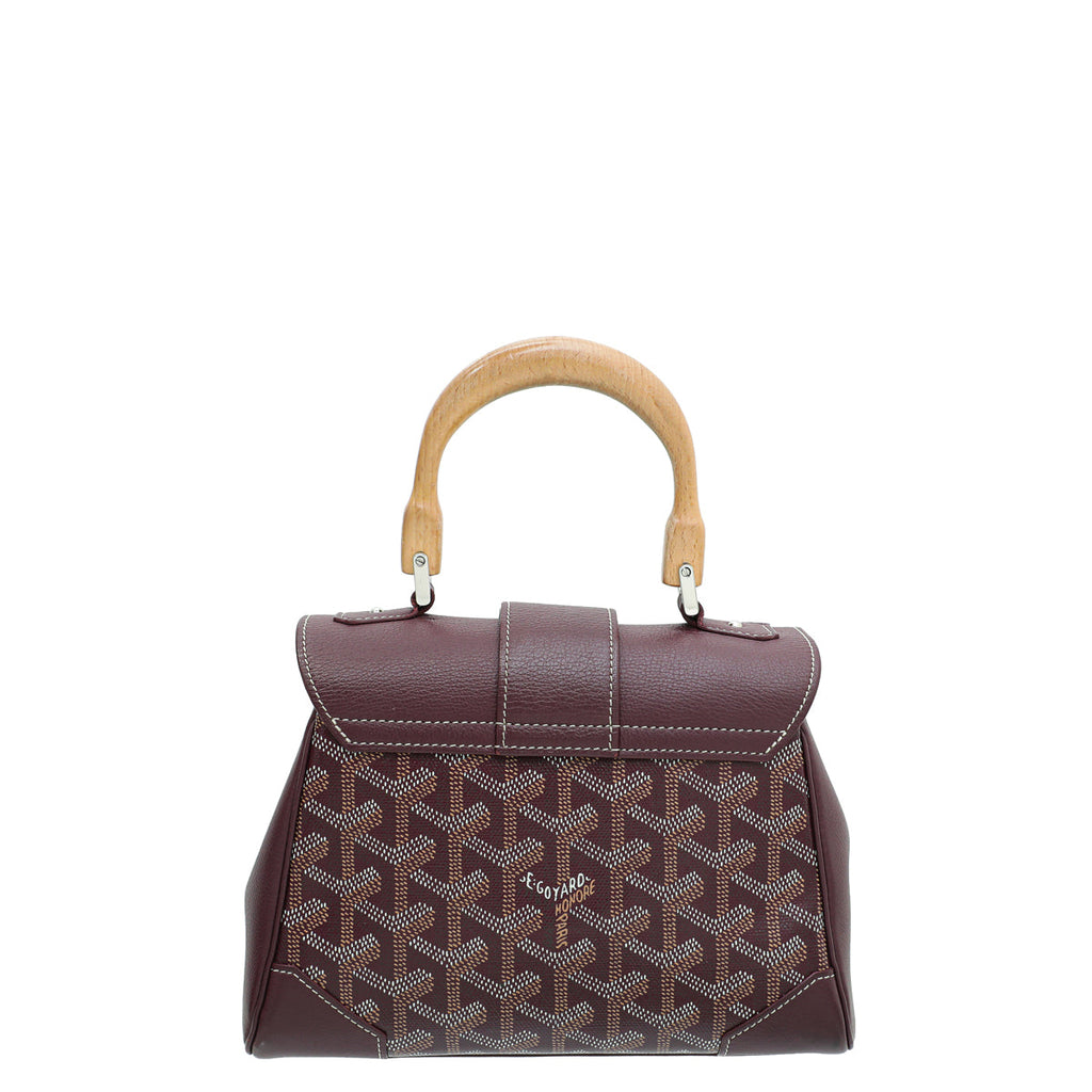 Goyard Burgundy Goyardine Saigon Souple Mini Bag