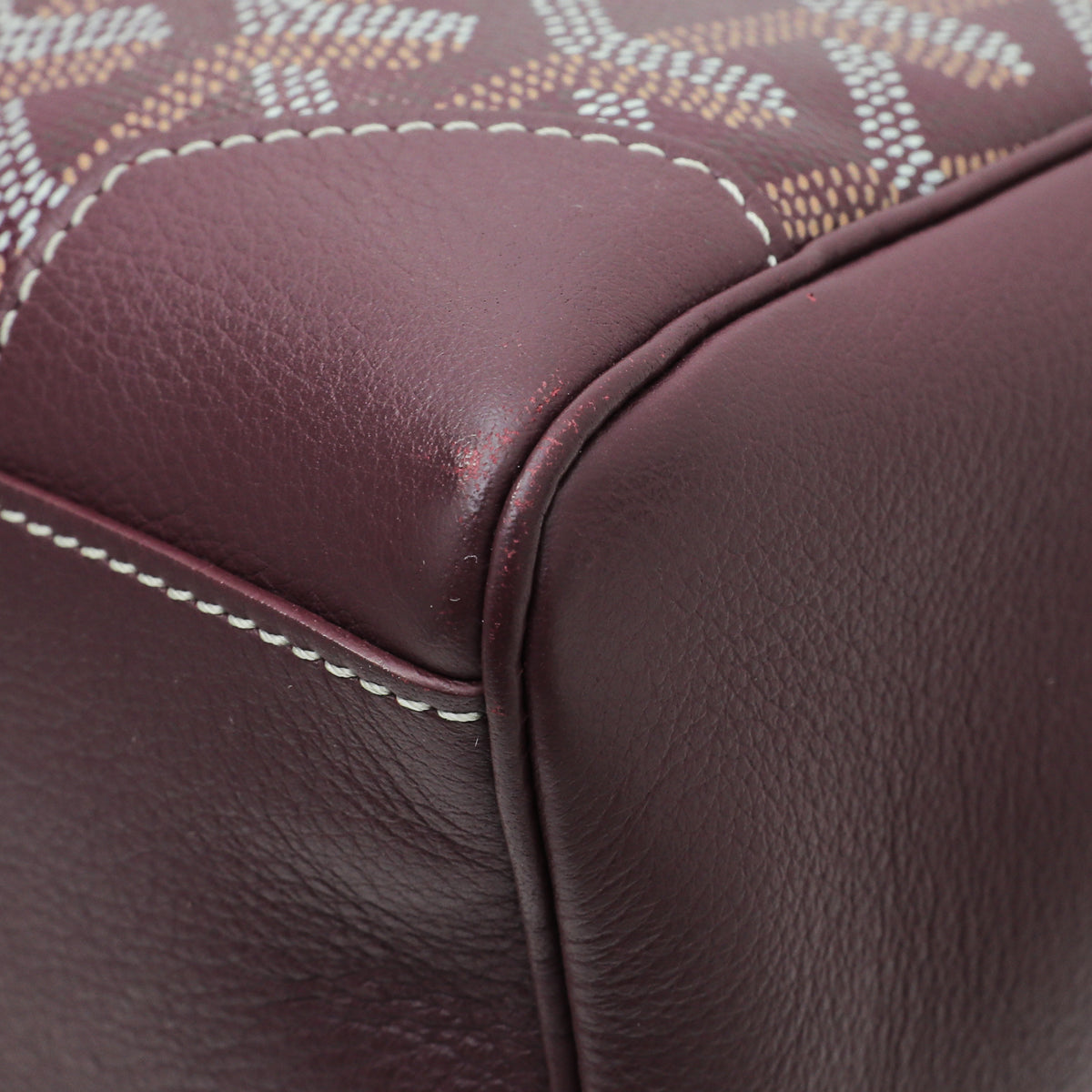 Goyard Burgundy Goyardine Saigon Souple Mini Bag