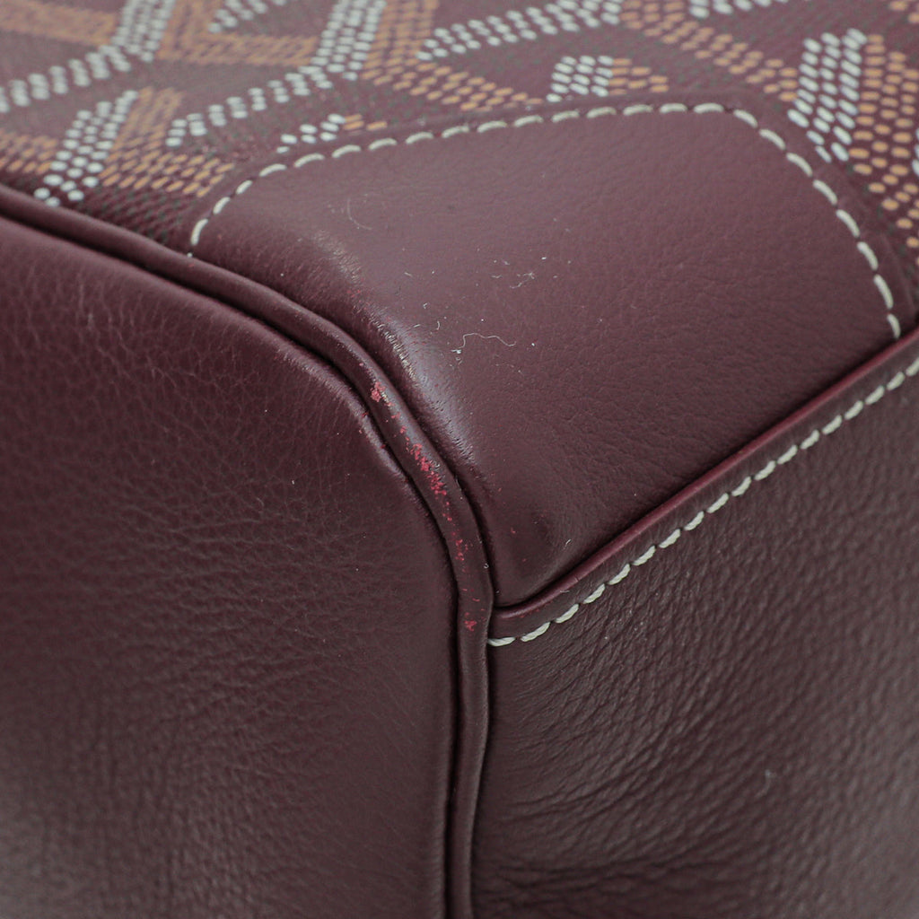 Goyard Burgundy Goyardine Saigon Souple Mini Bag