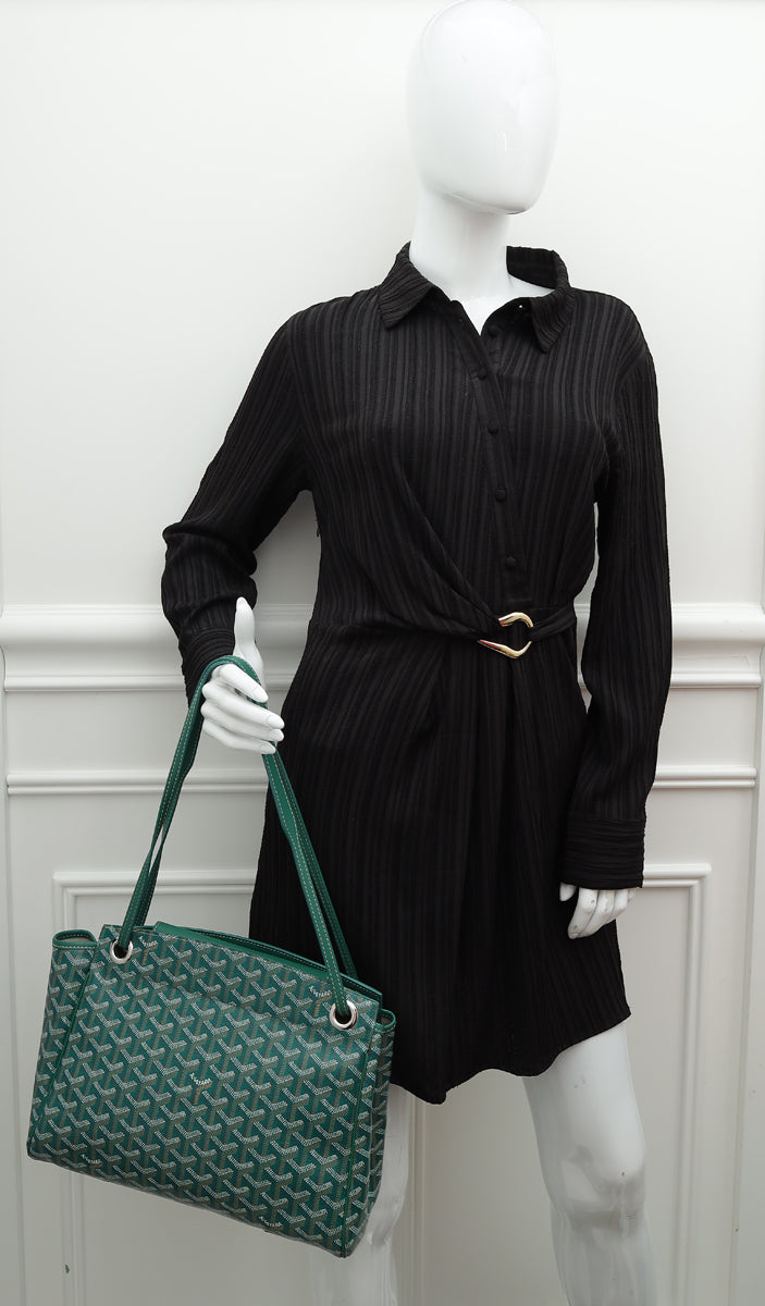 Goyard Green Goyardine Rouette Souple Tote Bag