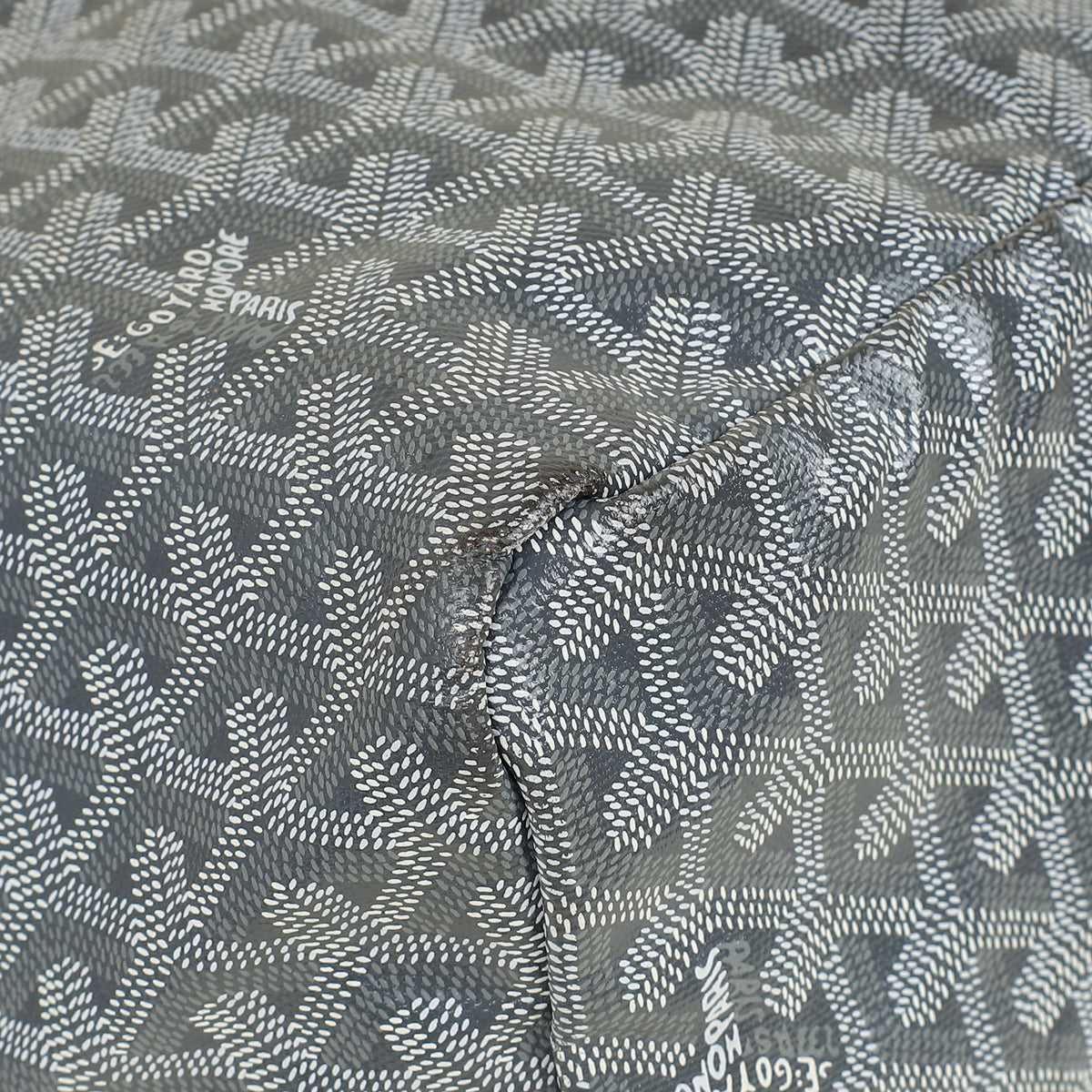 Goyard Gray Goyardine Saint Louis GM Bag