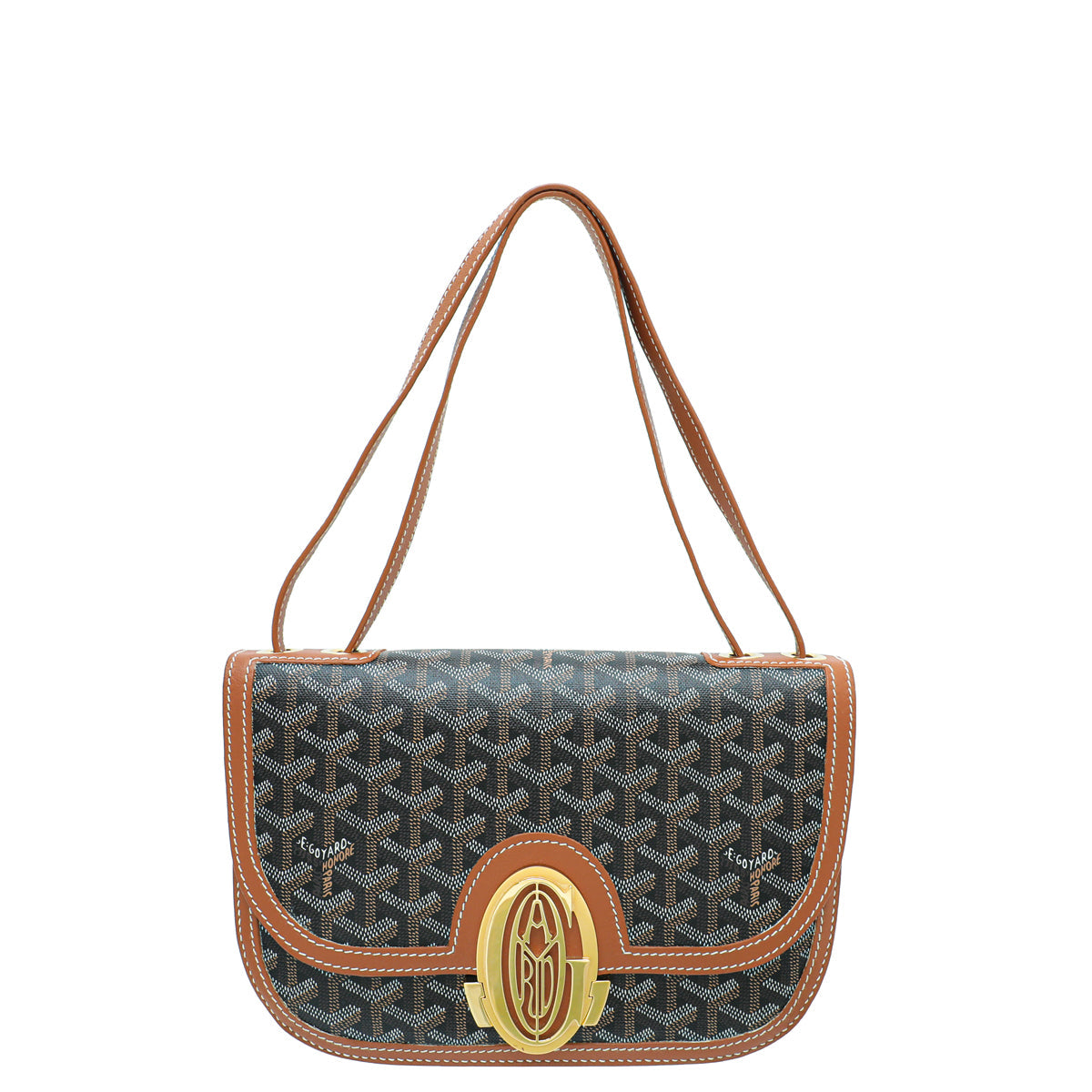Goyard Brown Goyardine 233 Flap PM Bag