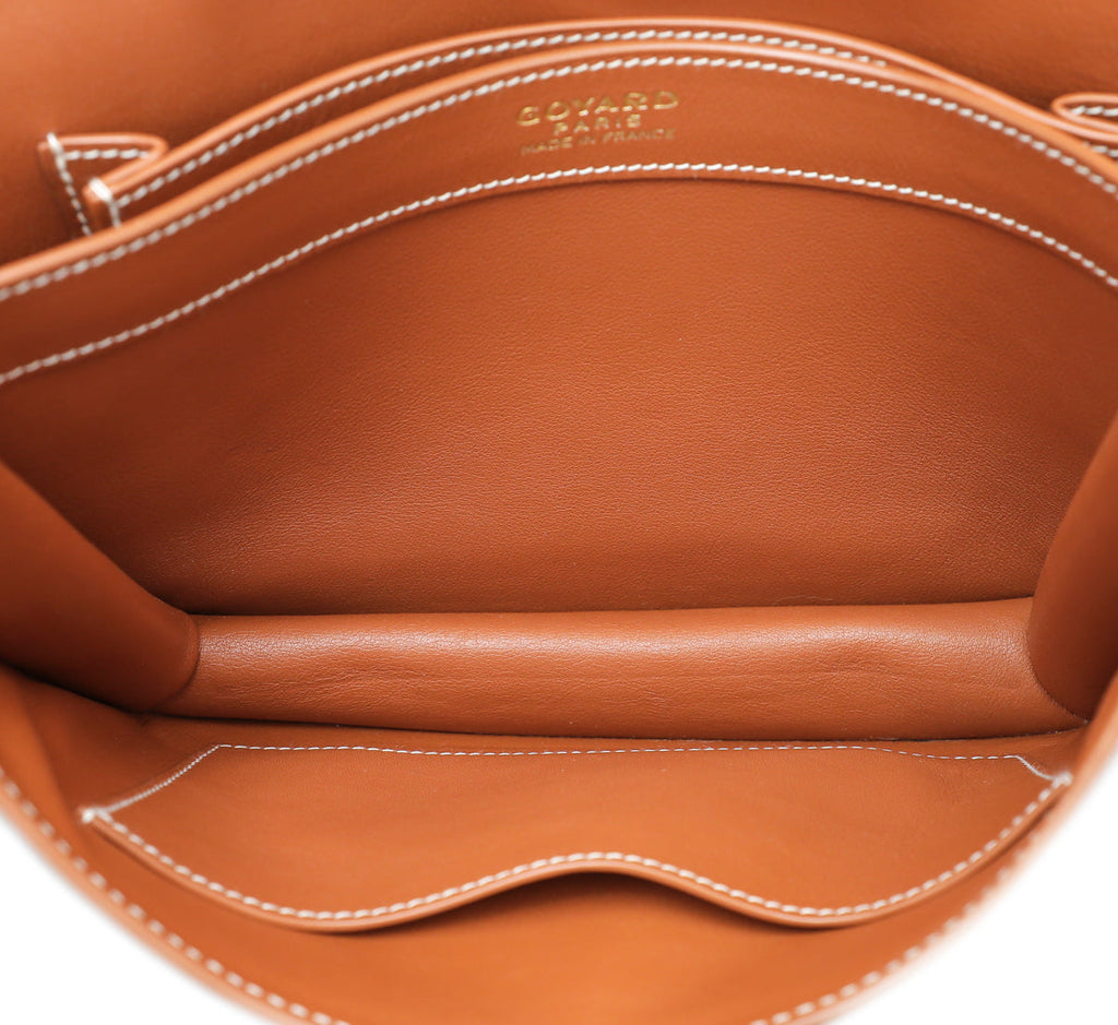 Goyard Brown Goyardine 233 Flap PM Bag