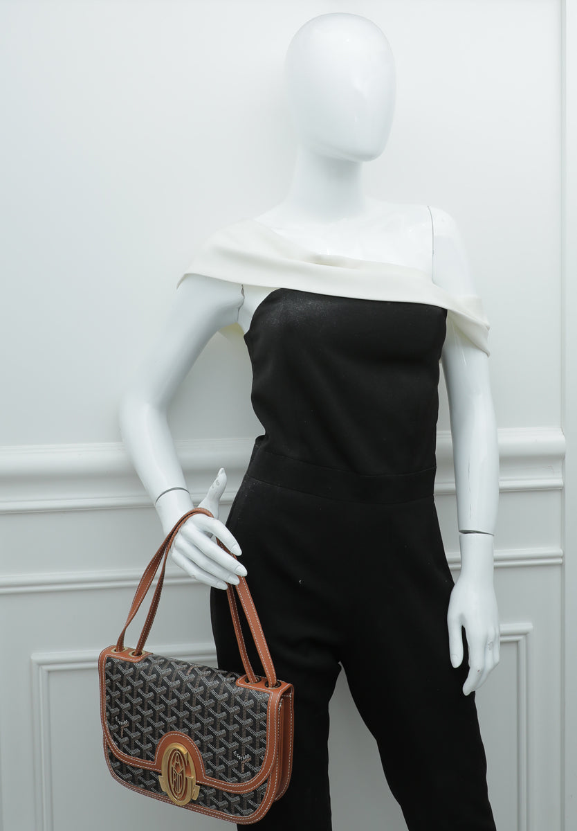 Goyard Brown Goyardine 233 Flap PM Bag