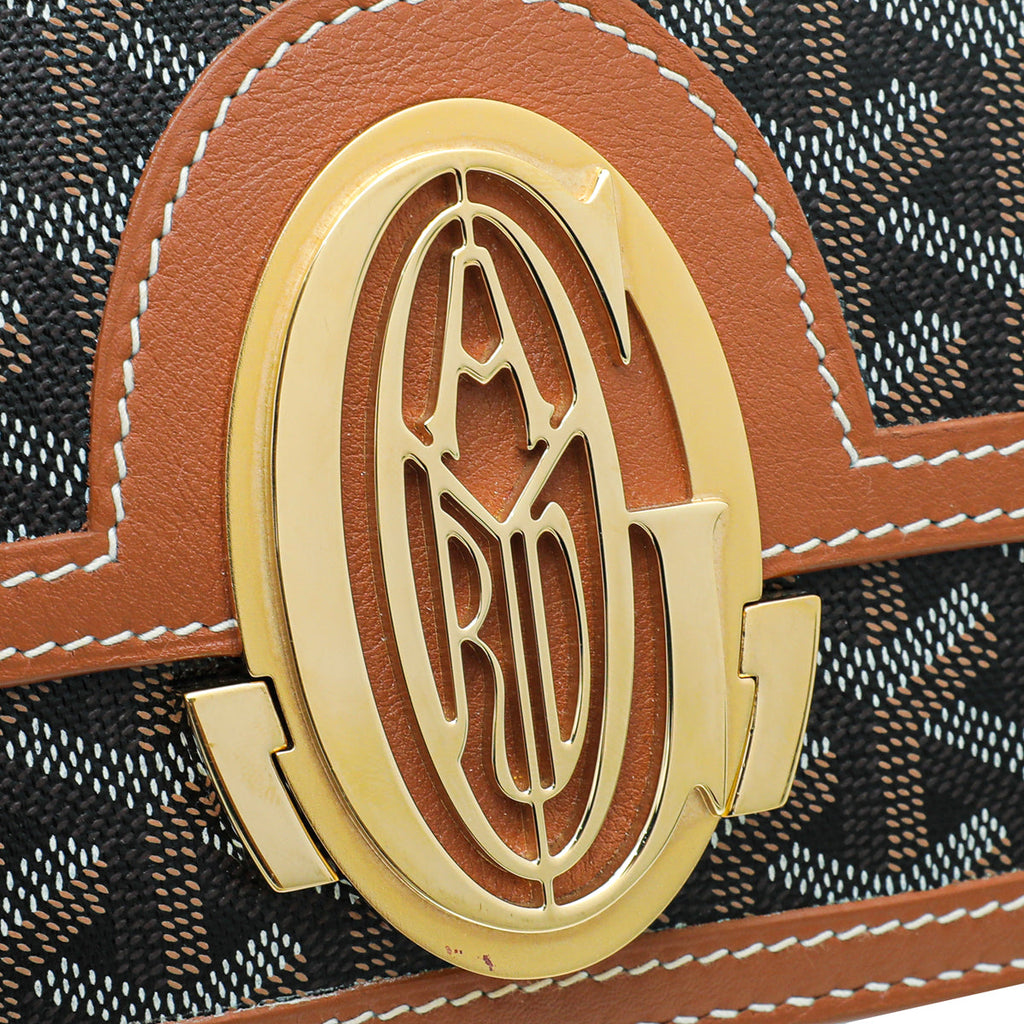 Goyard Brown Goyardine 233 Flap PM Bag