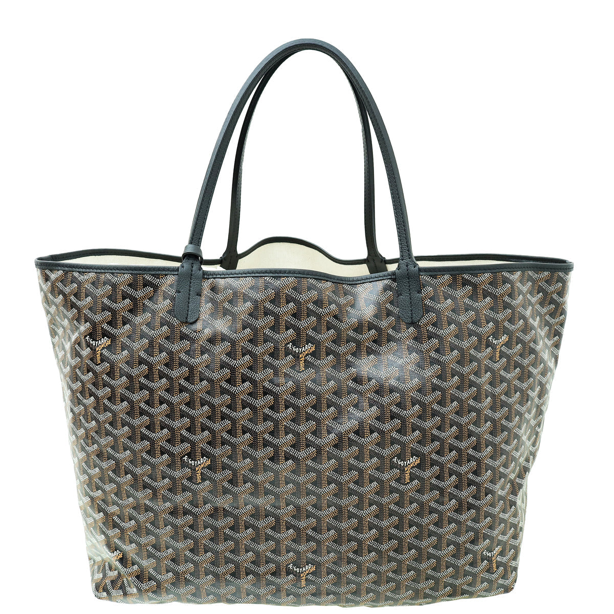 Goyard Black Goyardine Saint Louis GM Bag